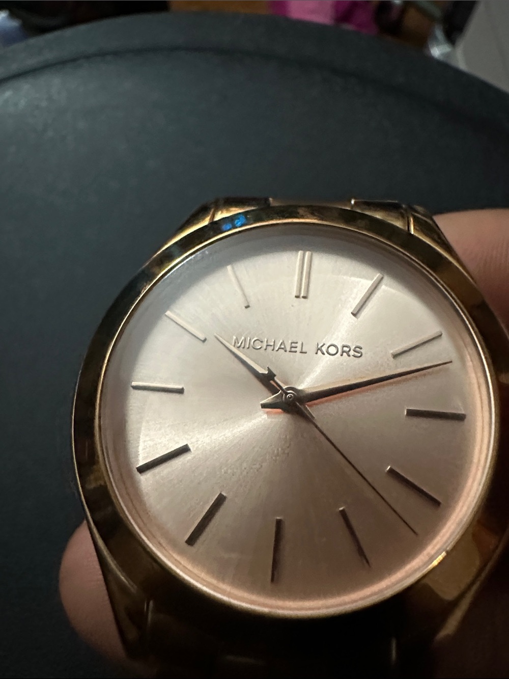 Michael Kors Rose Gold-Tone Link Bracelet Watch - Picture 6 of 6